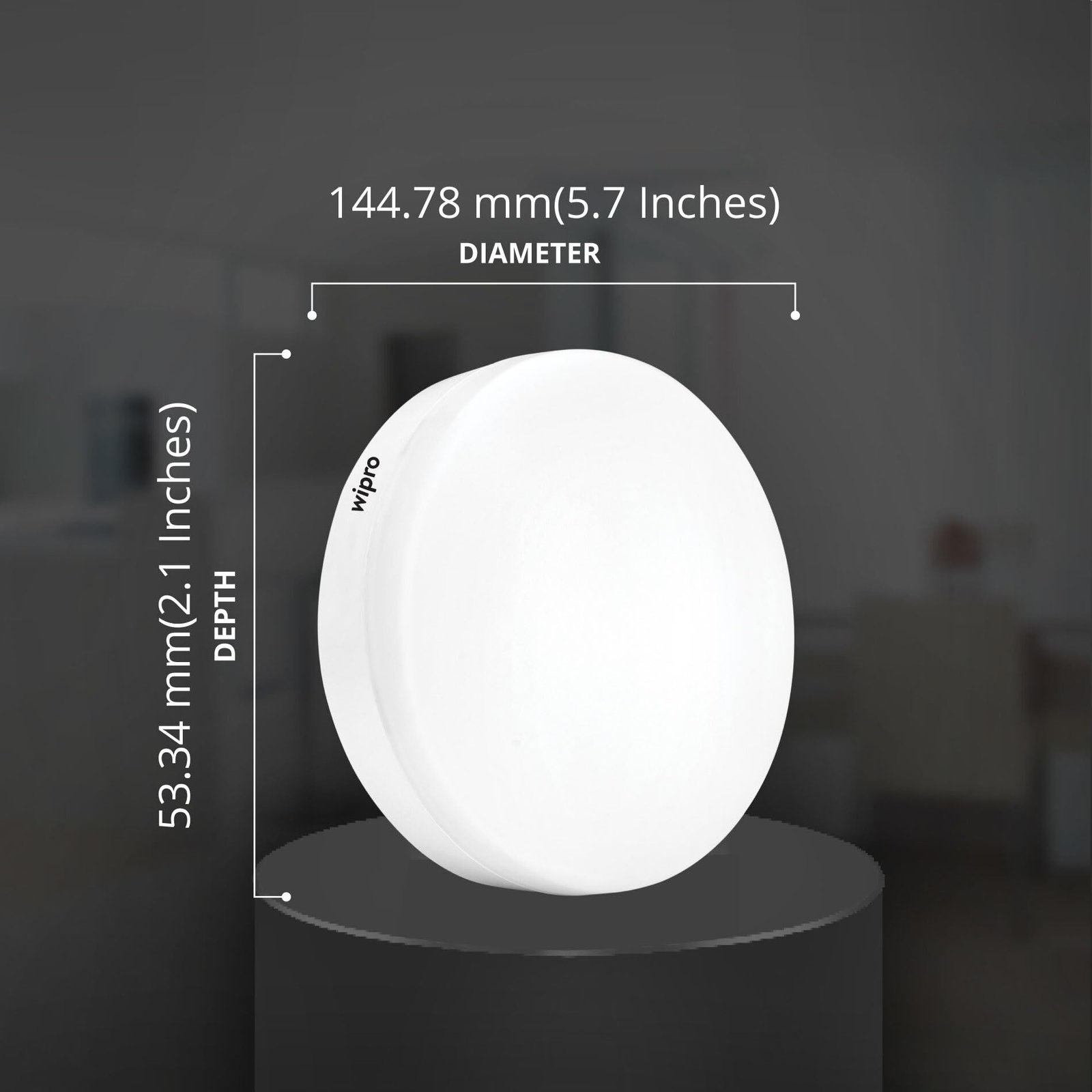 Wipro Garnet 15W Motion Sensor Surface Panel | Cool Day White (6500K) | Smart Motion Sense Radius 4.5 Meter | Surface Panel for Home, Office, Corridors | 3.5 KV Surge Protection | Pack of 1