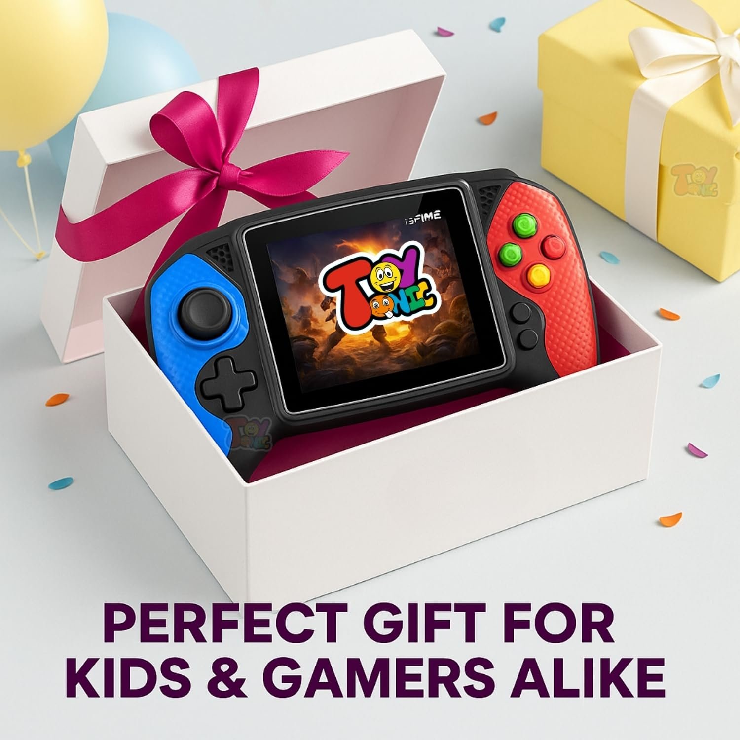 TOYTONIC Portable Retro Handheld Game Console for Kids | Classic Gaming with Preloaded 620 Games | 3.5" Color Screen, Built-in Power Cell, TV Output | Video Games Player ๐๐ข๐ฆ๐ข๐ญ๐๐ ๐๐จ๐๐๐ฒ