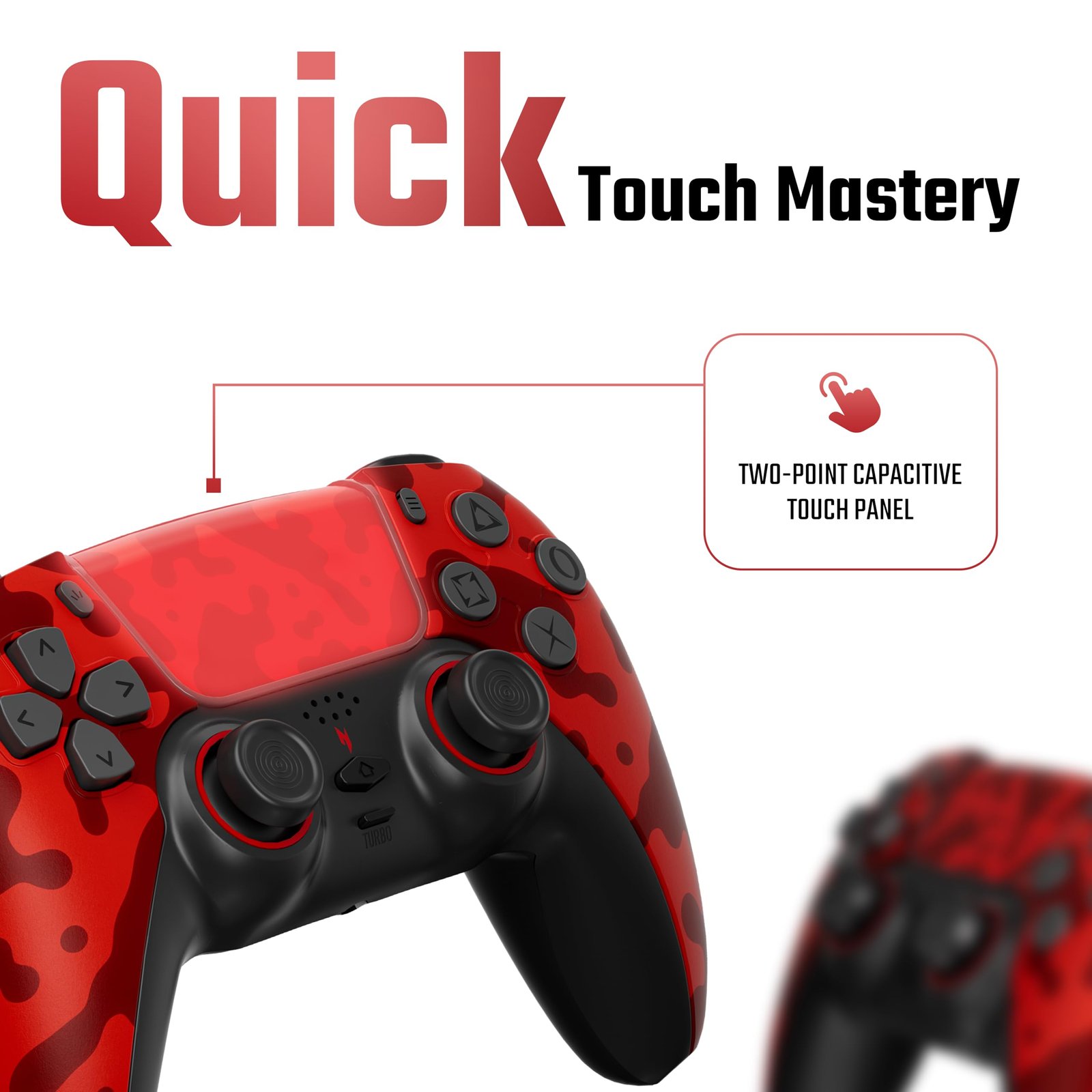 acer Nitro Katana NT-02 Wireless Multi-Platform Game Controller | Bluetooth 5.3 | Touchpad & Built-in Speaker | Dual Vibration | MR/ML Programmable Buttons | Hall Triggers | Switch/PC/Android/iOS/PS4