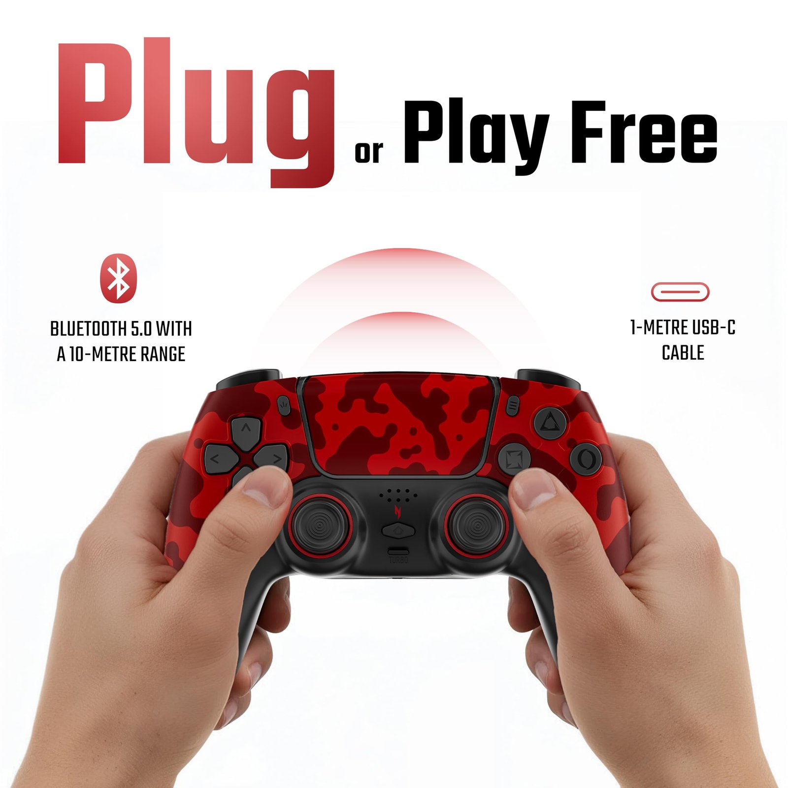 acer Nitro Katana NT-02 Wireless Multi-Platform Game Controller | Bluetooth 5.3 | Touchpad & Built-in Speaker | Dual Vibration | MR/ML Programmable Buttons | Hall Triggers | Switch/PC/Android/iOS/PS4